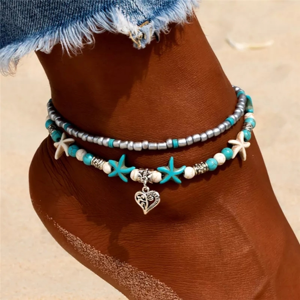 Boho Starfish Turquoise Beads Sea Turtle A…
